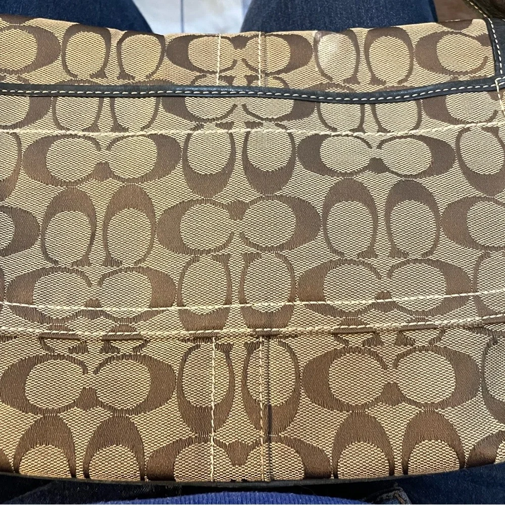 COACH Ergo Brown and Tan Designer Shoulder Bag - Picture 2 of 11